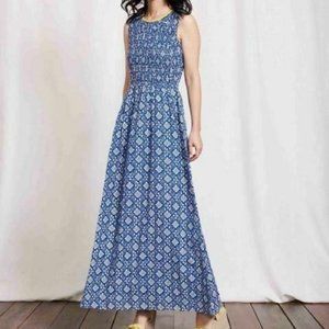 Boden Blue and White Maxi Dress